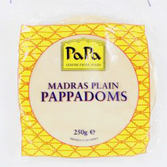 Papa Madras Plain Poppadoms-60x250g01